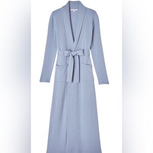 The Cashmere Project luxe long robe 100% cashmere moon blue NWT